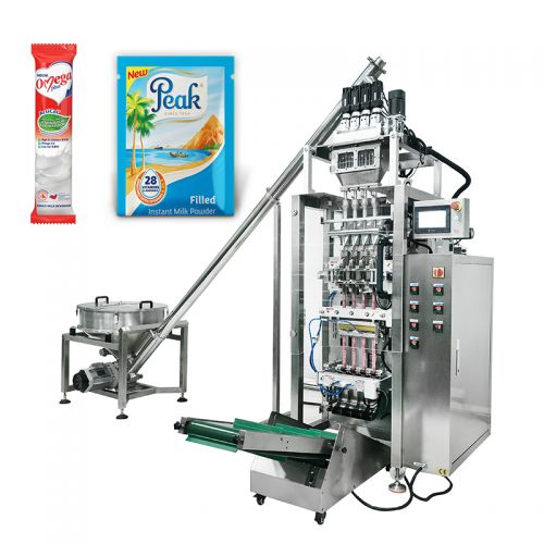 Machine d'emballage de sachets et de bâtonnets de poudre de lait à plusieurs voies