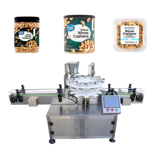 Machine de remplissage de bocaux d'amandes et de noix